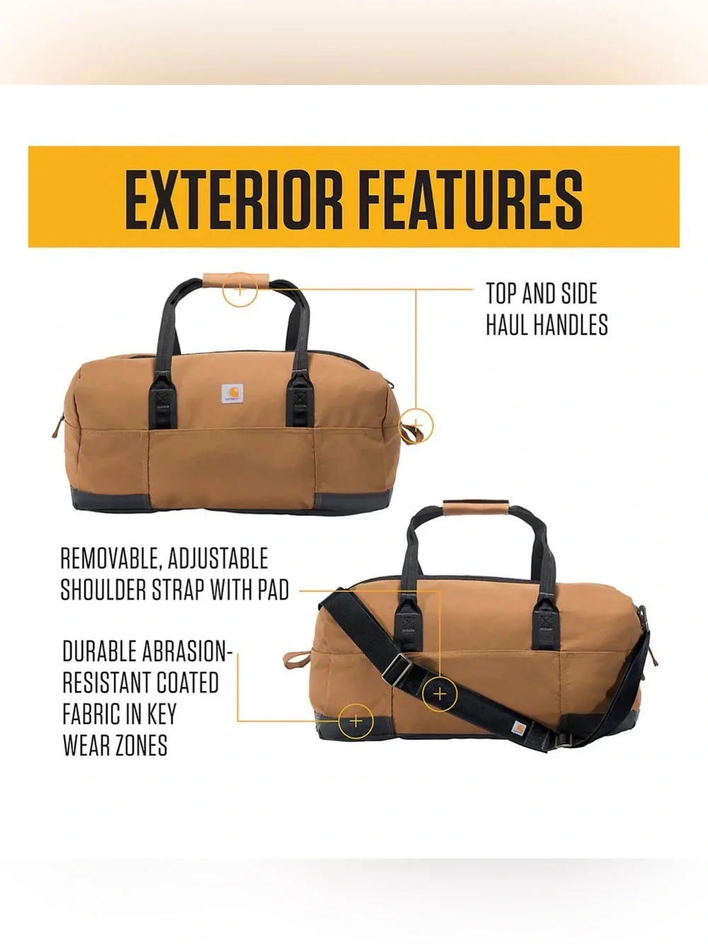 Carhartt Black Duffel Bag